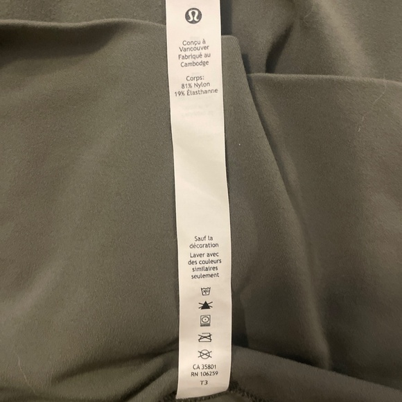 Lululemon Wunder High Rise Tight Leggings Dark Olive Green Size 16 - Picture 6 of 7